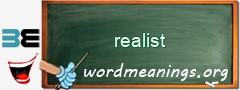 WordMeaning blackboard for realist